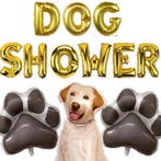Folie ballon letters Dog Shower goud, Verzenden, Nieuw
