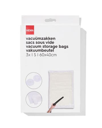 HEMA Vacuümzakken 60x40cm - 3 stuks, Verzenden, Nieuw