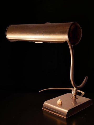 Bureaulamp - Messing - Vintage pianolamp 50-60