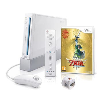 Nintendo Wii Console - Wit + Zelda Skyward Sword + Motion Pl, Verzenden, Zo goed als nieuw