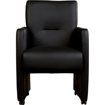 Set van 8 Leren eetkamerstoelen Pleasure - Massif Nero, Ophalen of Verzenden, Nieuw, Leer, Vijf, Zes of meer stoelen