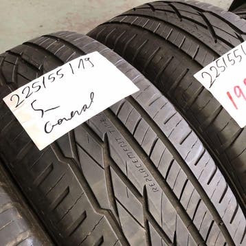 2 x General 225-55-19 Zomerbanden 5mm, 19 inch, Gebruikt, Ophalen of Verzenden, Band(en)