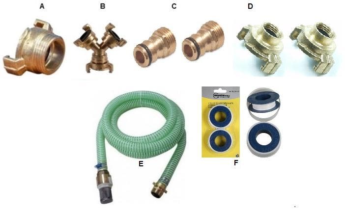 Koppelingenset + aanzuigslang voor tuinpompen compleet, Tuin en Terras, Overige Tuin en Terras, Nieuw, Verzenden