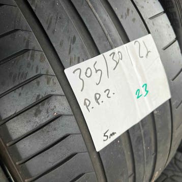 2 x Pirelli PZero 305-30-21 Zomerbanden 5mm, Gebruikt, 305 mm, Band(en), Personenwagen