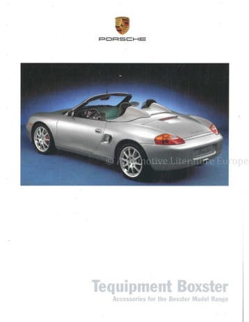2000 PORSCHE BOXSTER TEQUIPMENT BROCHURE ENGELS, Boeken, Nieuw, Porsche, Author