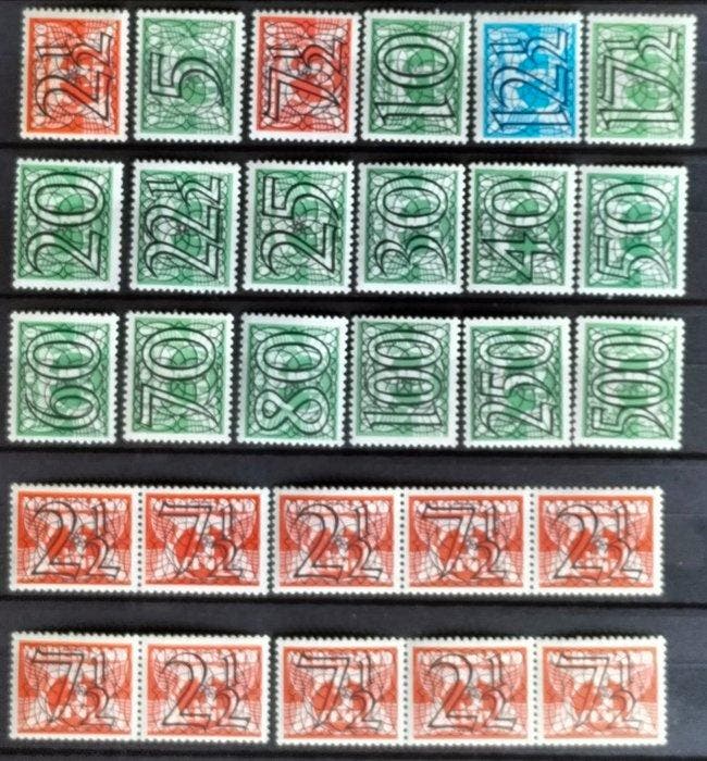 Nederland 1940 - Guiloche en combinaties - Nvph 336/373 en, Postzegels en Munten, Postzegels | Nederland