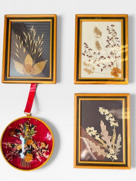 Attribué à lAtelier Chantoiseau - Lijst (4)- Bloemstukken, Antiek en Kunst, Curiosa en Brocante