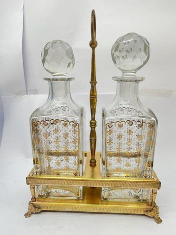 Tantalus Bleikristall - Wijnrek - Kristal, Ormolu -