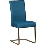 Leren eetkamerstoel Remix - Toledo Turquoise (blauw) -, Huis en Inrichting, Stoelen, Blauw, Nieuw, Ophalen of Verzenden, Industrieel, Modern