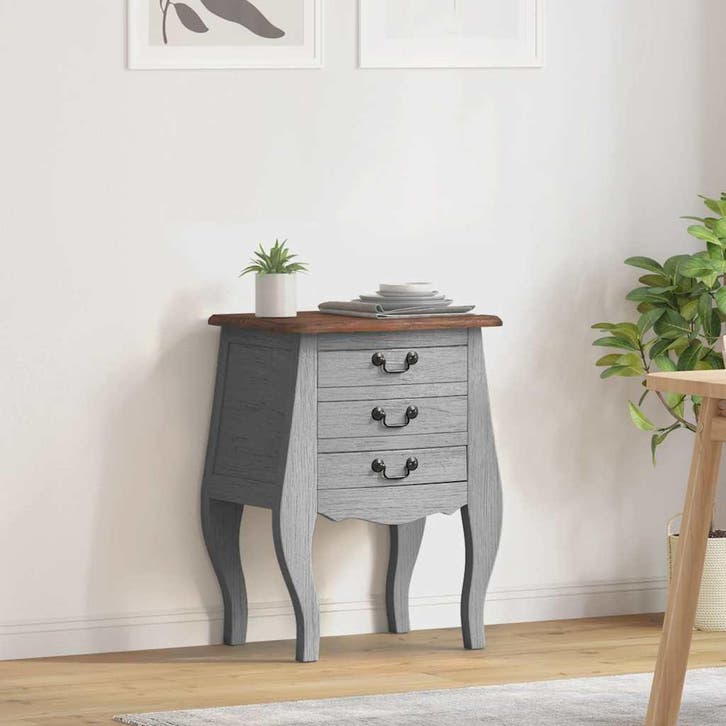 vidaXL Nachtkastje 48x35x64 cm massief mahoniehout, Huis en Inrichting, Slaapkamer | Nachtkastjes, Nieuw, 45 tot 65 cm, Hout, 55 tot 70 cm