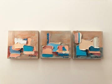 Jean-Marie Bloom (1947) - Triptyque Matières et Horizons, Antiek en Kunst