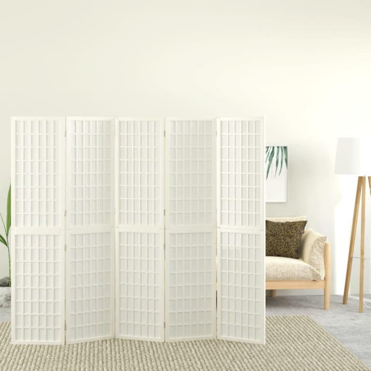 vidaXL Kamerscherm inklapbaar 5 panelen Japanse stijl, Huis en Inrichting, Woonaccessoires | Kamerschermen, Nieuw, Verzenden