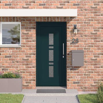 vidaXL Voordeur 88 x 200 cm PVC Antraciet, Verzenden, Nieuw