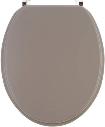 Houten WC-bril Taupe 43,5cm | Laatste Stuk!, Ophalen of Verzenden, Nieuw, Rvs, Toilet