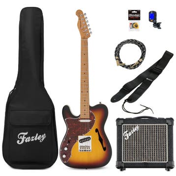 Fazley Sunset Series Tortoise 3-Color Sunburst Left-Handed, Verzenden, Nieuw