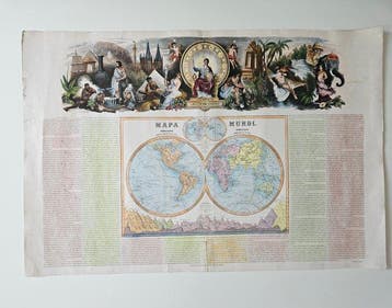 Spanje - Wereld; ASTORT HERMANOS EDITORES - Mapa Mundi -, Boeken, Atlassen en Landkaarten, Nieuw