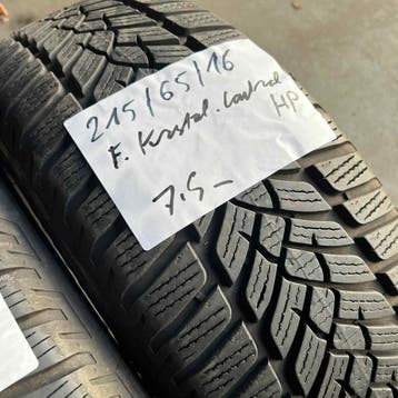 2 x Fulda Kristall Controll HP 215-65-16 Winterbanden 7,5mm, 16 inch, Band(en), Personenwagen, Gebruikt