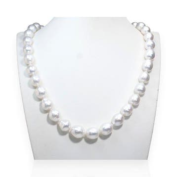 Halsketting - 18 karaat Geel goud - 0.30ct. tw. Parel -, Nieuw
