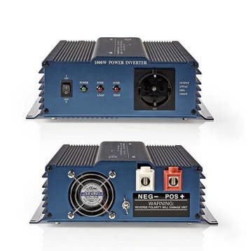 Spanningsomvormer | Nedis | 1000W (12V naar 230V, Zuiver), Verzenden, Nieuw