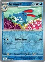Azumarill 034/142 reverse holo Stellar Crown, Ophalen of Verzenden, Nieuw, Losse kaart, Foil