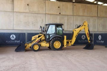Veiling: Graaf-laadcombinatie New Holland B80B-SS Diesel 72k, Zakelijke goederen, Ophalen, Graaflaadcombinatie