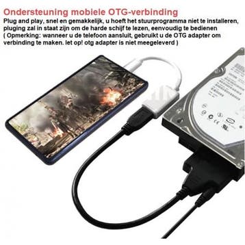 SATA III USB 3.0 kabel Sata-naar USB adapter 2.5 en 3.5 inch, Verzenden, Nieuw