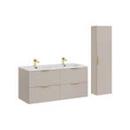 Badkamermeubel Polaris Beige 120CM (Badkamermeubels), Ophalen of Verzenden, Nieuw