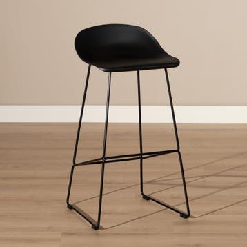 50% Korting: Barkruk Ellen zwart Scandinavisch design 76 cm, Ophalen