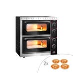 GGM Gastro | Mini pizza-oven - 590x580x530mm - 2 kamers - |, Verzenden, Nieuw in verpakking, Ovens, Magnetrons en Steamers