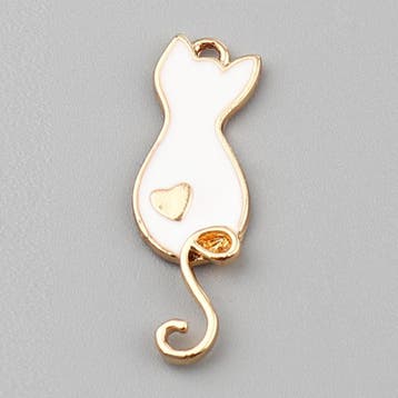 1 x DQ bedel kat Gold Plated 23 x 8 mm – gat ca. 0,8 mm, Ophalen of Verzenden, Nieuw, Bedel