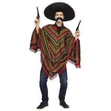 Voordelige Mexicaanse verkleedkleding poncho  - Mexicaanse.., Kleding | Heren, Carnavalskleding en Feestkleding, Verzenden, Nieuw