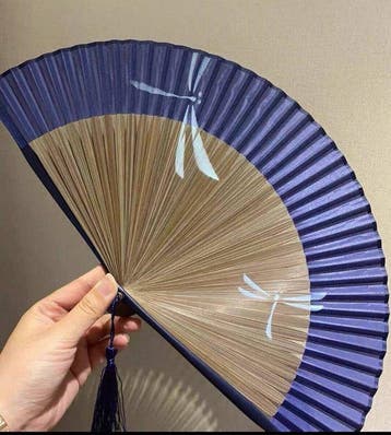 Handwaaier - Hout - Dragonfly Sensu Fan