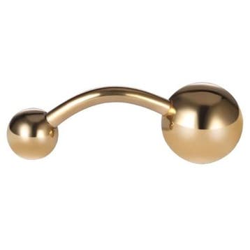 Fako Bijoux - Navelpiercing - Titanium - Goudkleurig, Verzenden, Nieuw