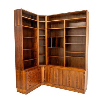 Boekenkast | Vintage | Poul Hundevad | Palissander |  4501, Huis en Inrichting, Kasten | Boekenkasten, Ophalen of Verzenden, Zo goed als nieuw