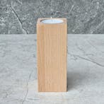 HOCHO Beukenhouten Waxinelichthouder – 50x50x120 mm – Na, Ophalen of Verzenden, Nieuw