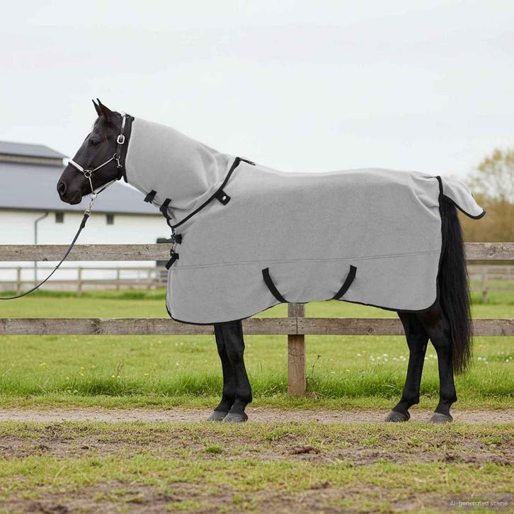 vidaXL Paardendeken Volledig Lichtgrijs en Roze 135 cm, Dieren en Toebehoren, Paarden en Pony's | Overige Paardenspullen, Nieuw
