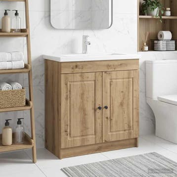 vidaXL Badkamer onder wastafel kast Artisanaal eiken, Verzenden, Nieuw