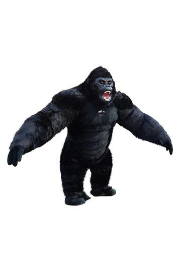 KIMU® Mega Opblaasbare Mascotte Gorilla Zwart 2 Meter King K, Ophalen of Verzenden, Nieuw, Carnaval, Kleding