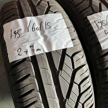 4 x Uniroyal RainExpert 195-60-15 Zomerbanden 7mm, Gebruikt, 15 inch, Ophalen of Verzenden, Band(en)