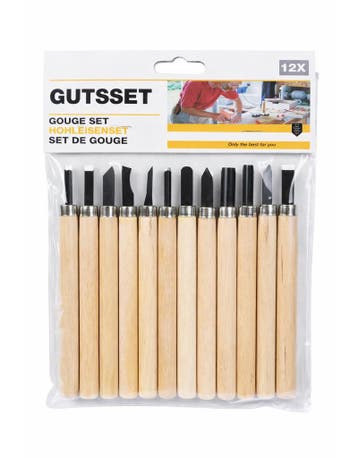 Gutsset, 12-delig, voor hout, linoleum en leer, Ophalen of Verzenden, Nieuw