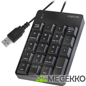 LogiLink ID0184 numeriek toetsenbord Notebook Zwart, Verzenden, Nieuw, Logilink