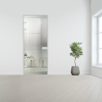 Glazen binnendeur XL voor opdek kozijn aluminium beslag-Crep, Ophalen of Verzenden, Nieuw