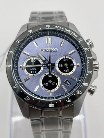 Seiko - Blue Gray Chronograph - Zonder minimumprijs -