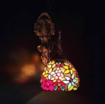 Lamp - Glas - Retro Tiffany-lamp