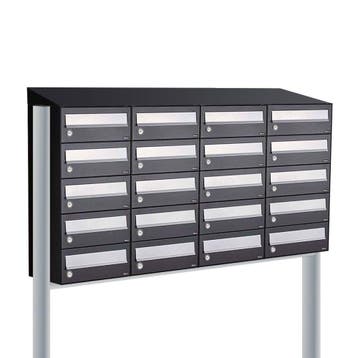 Brievenbusunit Hive set vrijstaand 4-breed, 5-hoog - zwart, Verzenden, Nieuw