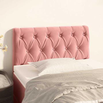 vidaXL Hoofdbord 80x7x78/88 cm fluweel roze, Verzenden, Nieuw, Stof