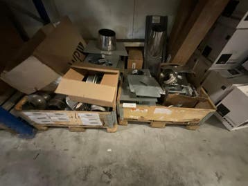 Online veiling: Diverse luchtkanaalonderdelen (2 pallets), Doe-het-zelf en Verbouw, Nieuw