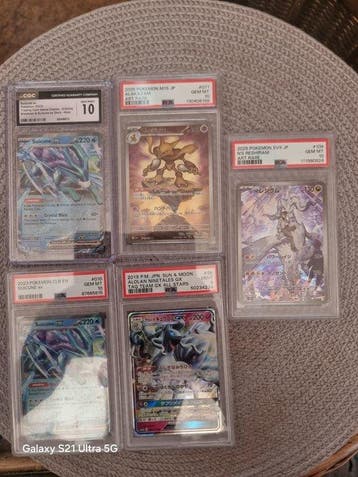 Pokémon - 5 Graded card - Alolan Ninetales #95 Full art,, Hobby en Vrije tijd, Verzamelkaartspellen | Pokémon, Nieuw