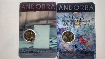 Andorra. 2 Euro 2015/2018 Majority + Human Right (2