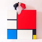 Dario Assisi - (Fat) Magritte in the Mondrian world 3d -